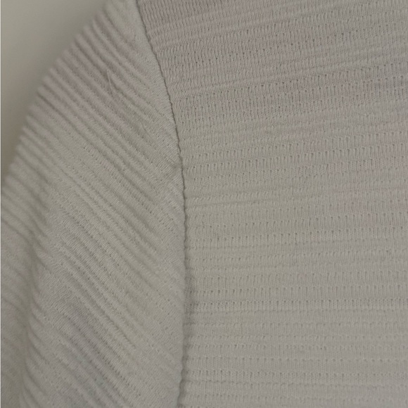 J. Crew White Textured Peplum Tunic with Bell Sleeves - Picture 3 of 6